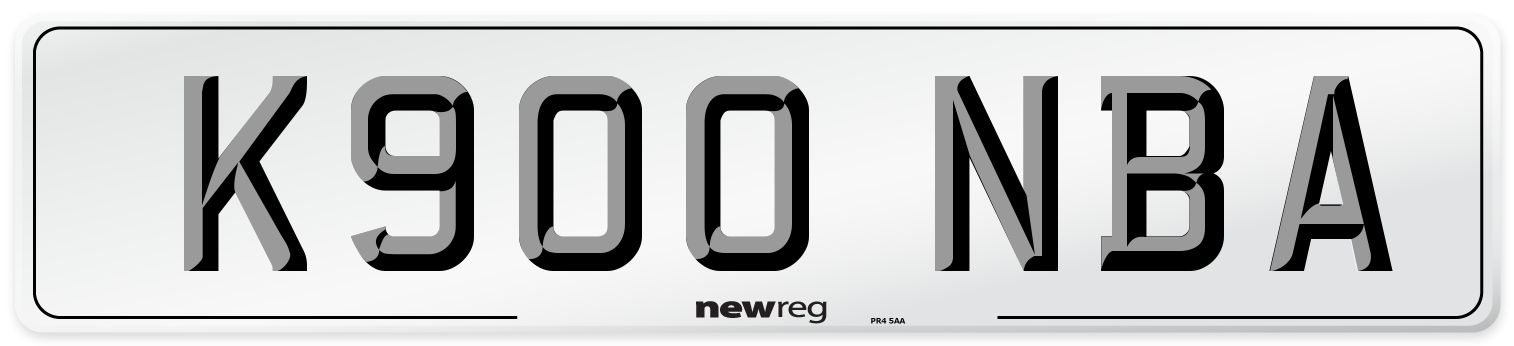 K900 NBA Number Plate from New Reg